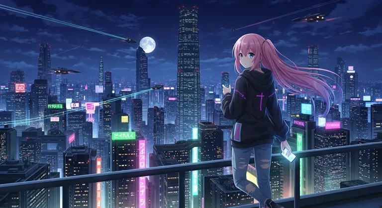 Anime girl 4K wallpaper for desktop PC and laptop, Japanese character background
