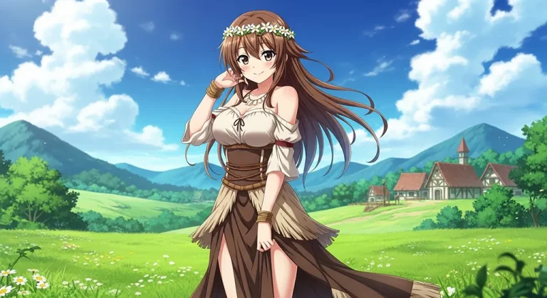 High-resolution anime girl 4K background image for desktop monitors and laptops