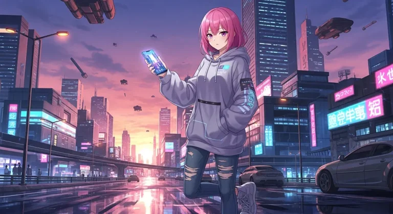 Anime girl ultra HD desktop wallpaper in 4K resolution for computer screens