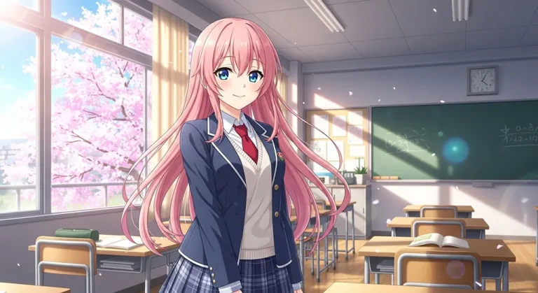 High-resolution anime girl 4K background image for desktop monitors and laptops