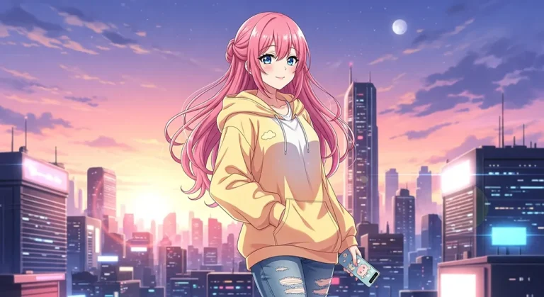 Anime girl 4K wallpaper for desktop PC and laptop, Japanese character background