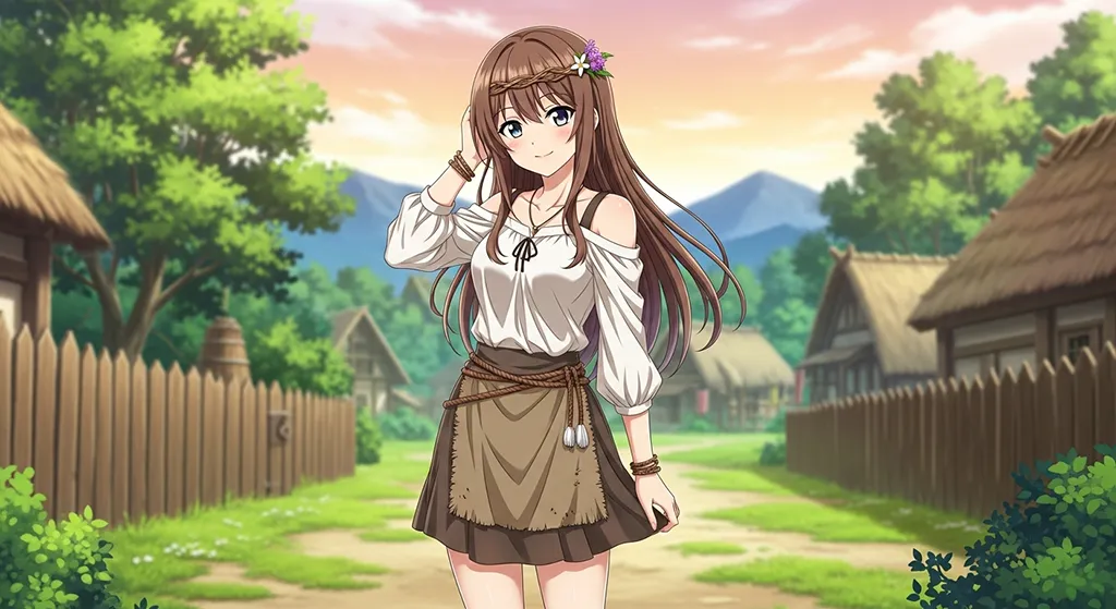 Stylish anime girl desktop wallpaper, 4K ultra HD for laptop display