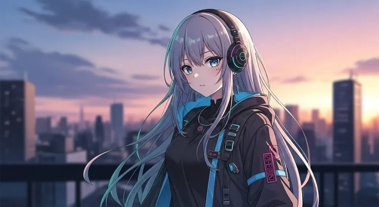 Cool Japanese anime girl HD wallpaper in 4K for laptop and desktop screens