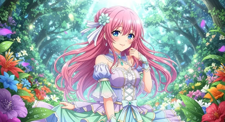 Anime girl aesthetic wallpaper in 4K ultra HD for laptop and desktop screens