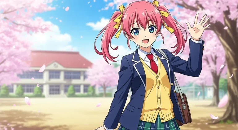 Anime girl aesthetic wallpaper in 4K ultra HD for laptop and desktop screens
