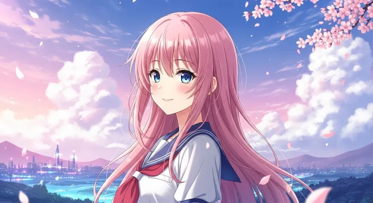 Japanese anime girl wallpaper in 4K for desktop PC and widescreen laptops