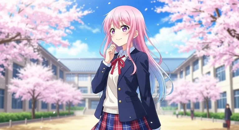Ultra sharp anime girl 4K desktop wallpaper image for widescreen laptops