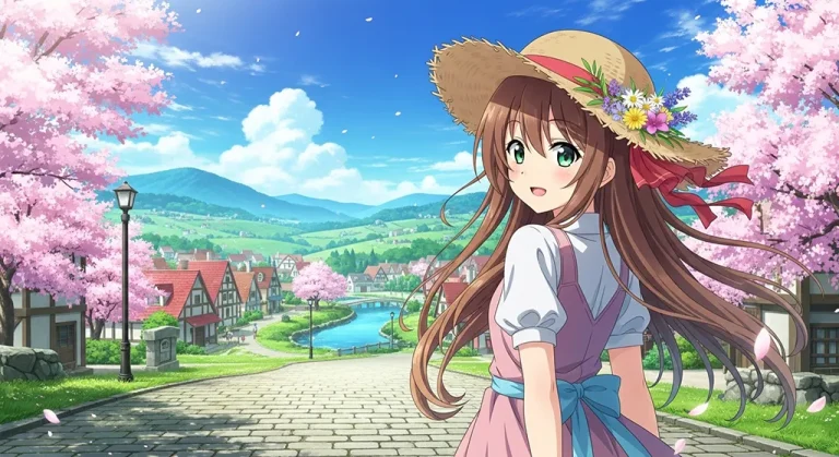 Anime girl ultra HD desktop wallpaper in 4K resolution for computer screens