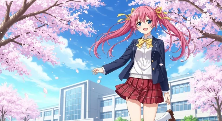 Anime girl 4K wallpaper for computer monitor and laptop background display