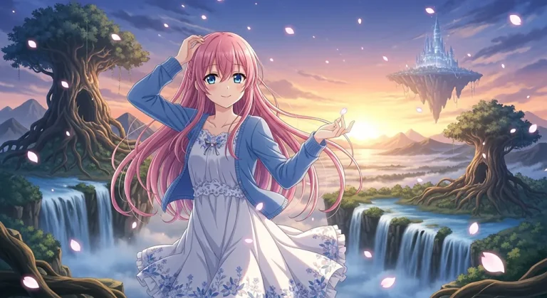 High-resolution anime girl 4K background image for desktop monitors and laptops