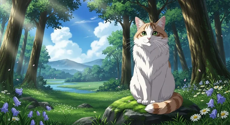 Download cute and playful anime animal wallpapers for desktop.