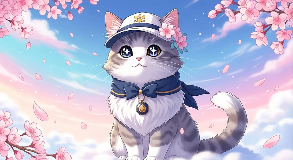 Cute anime animal-themed backgrounds for device customization.