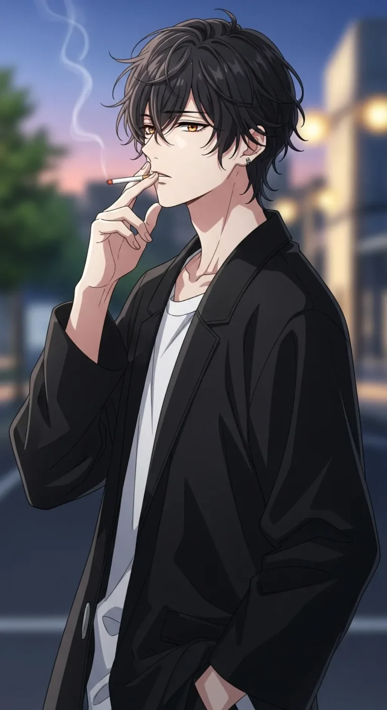 anime boy neon theme 4k phone background