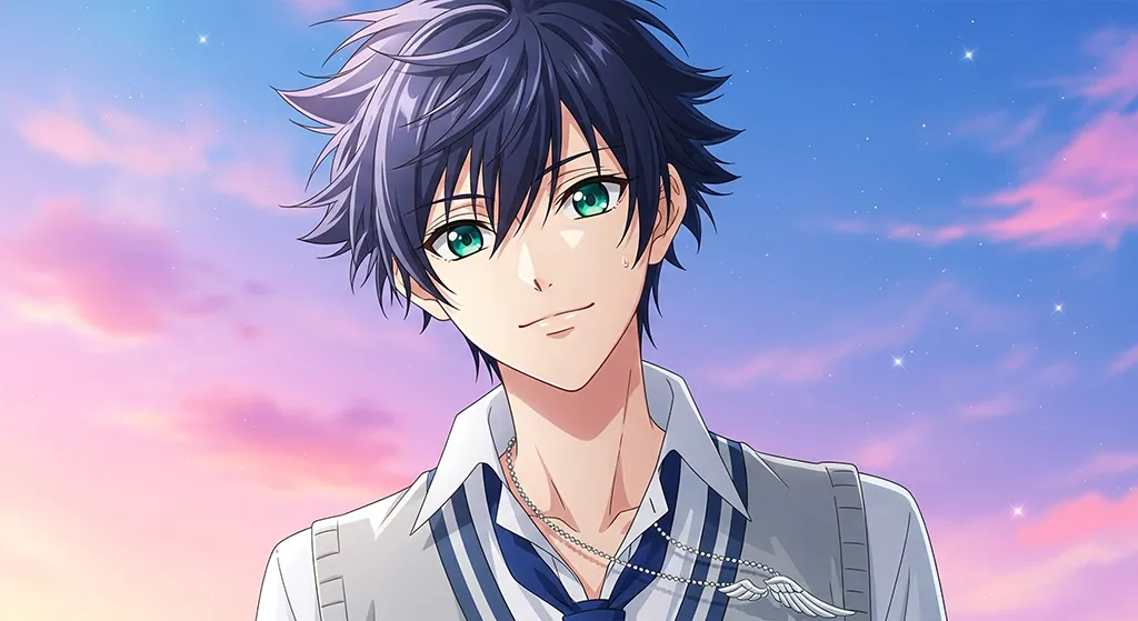 Bright anime boy art for desktop background