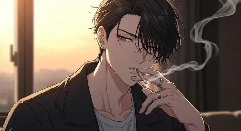 anime boy smoking cigarette wallpaper high resolution