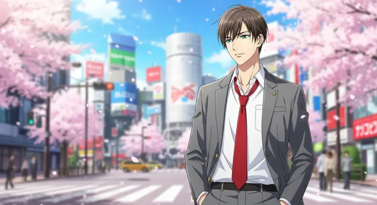 anime boy illustration pc background