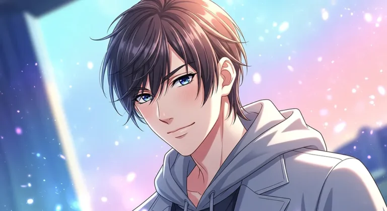 Anime boy illustration for laptop background