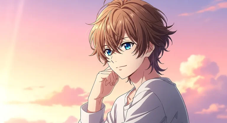 Cute anime boy face for PC wallpaper