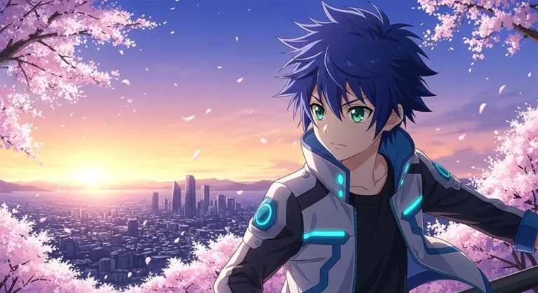 Stylish anime boy wallpaper for laptop screen