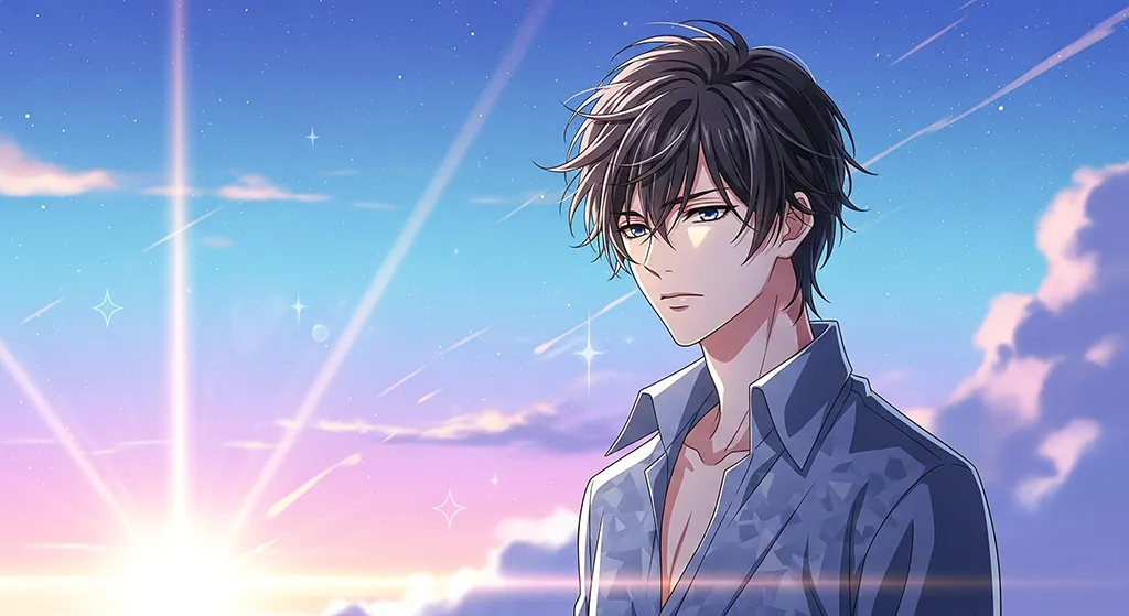 Handsome anime boy for PC screens