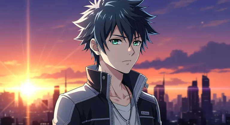 Cute anime boy for laptop desktop background