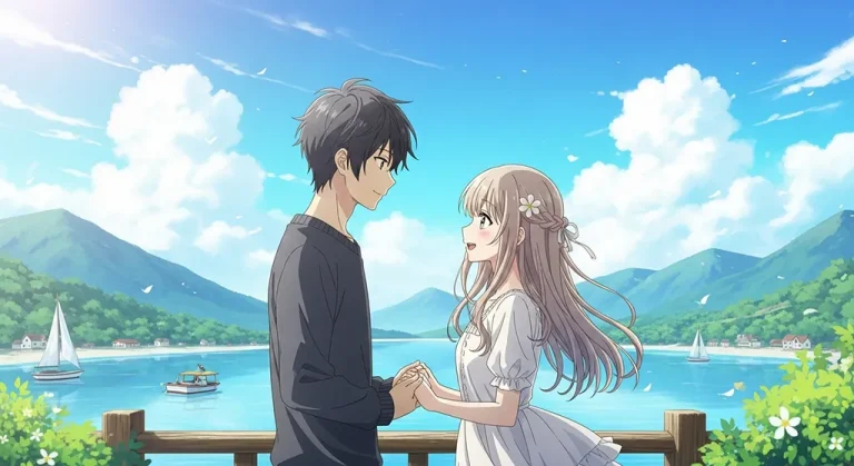 Anime couple wallpaper background for laptop