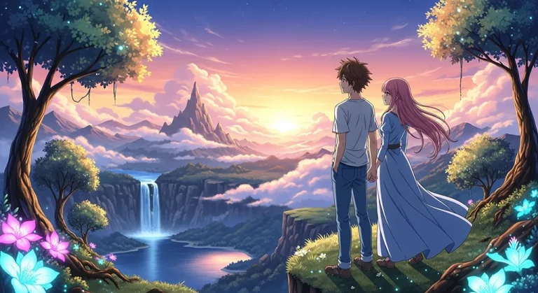 Couple wallpaper with love art for PC