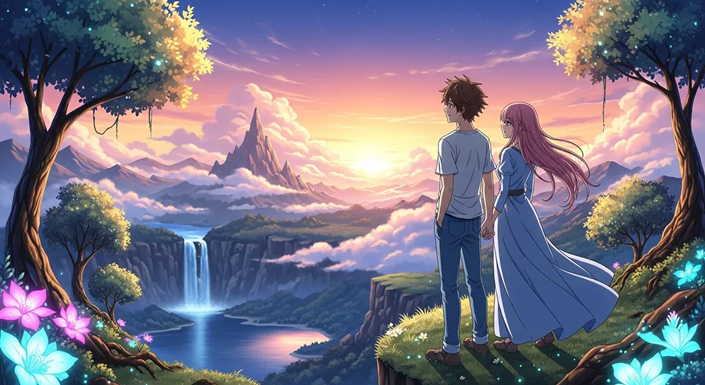 Couple wallpaper with love art for PC