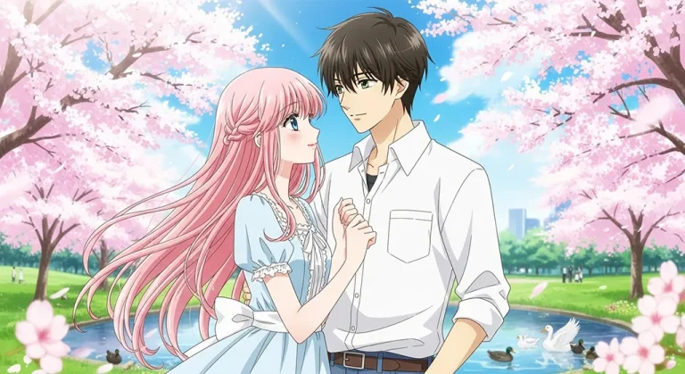 Anime couple wallpaper background for PC