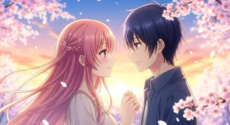 Anime love art wallpaper for desktop PC