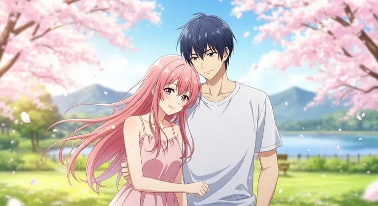 Desktop anime love wallpaper for couples