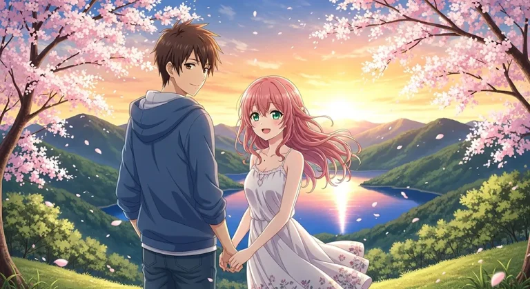 Couple love art wallpaper for desktop background