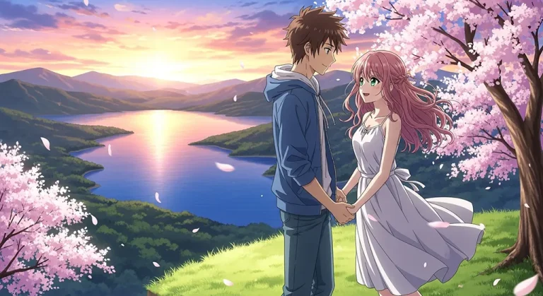 Couple anime art for laptop