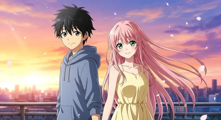 Romantic couple anime wallpaper for PC
