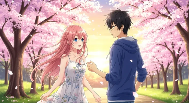 Romantic anime wallpaper for couple