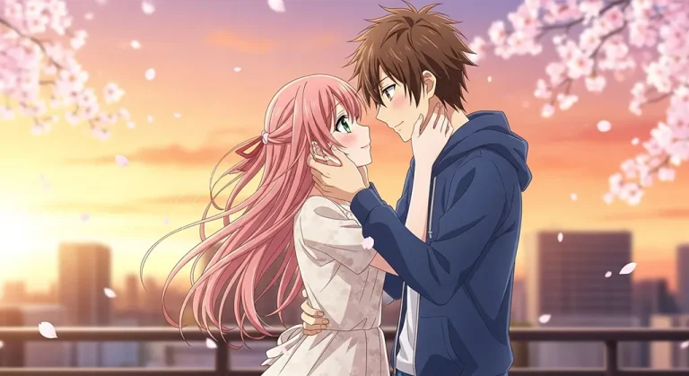 Anime couple scene for desktop wallpaper