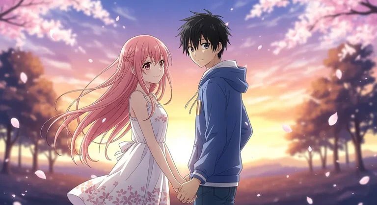 Sweet anime wallpaper of couple for laptop