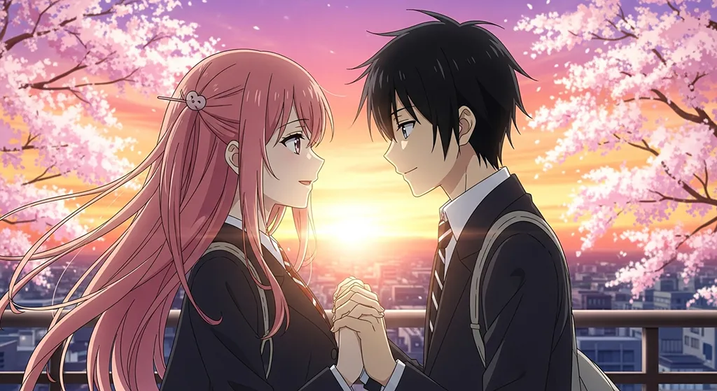 Anime lovers couple wallpaper for laptop