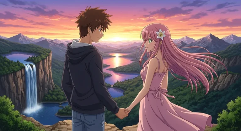 Anime couple love wallpaper for desktop