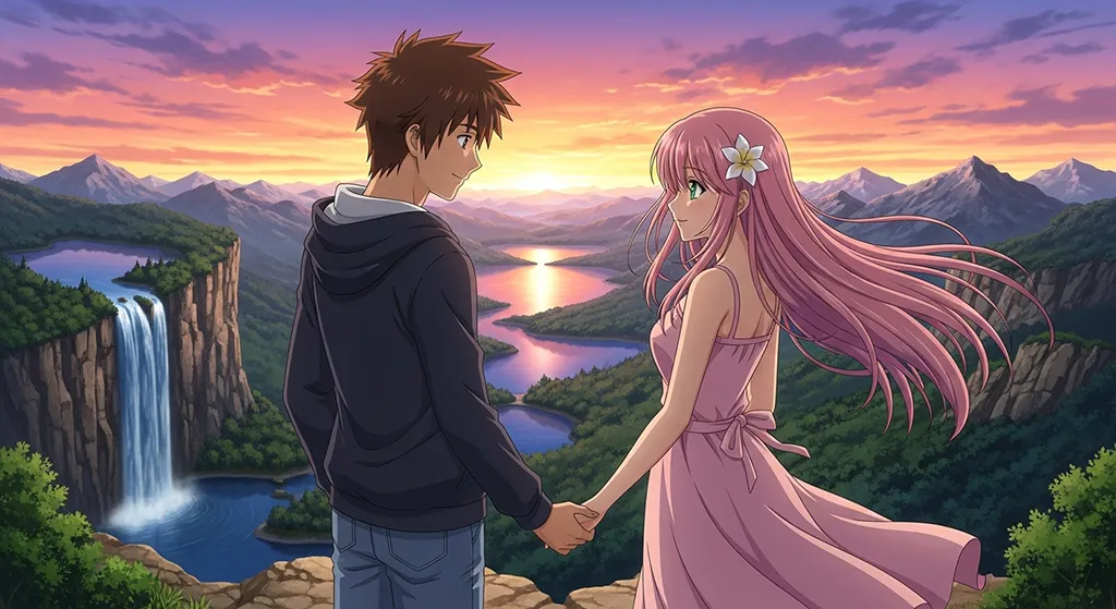 Anime couple love wallpaper for desktop