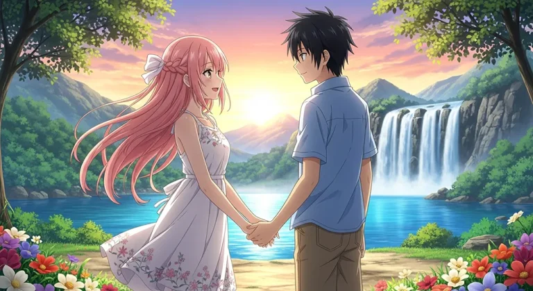 Sweet anime love wallpaper for desktop