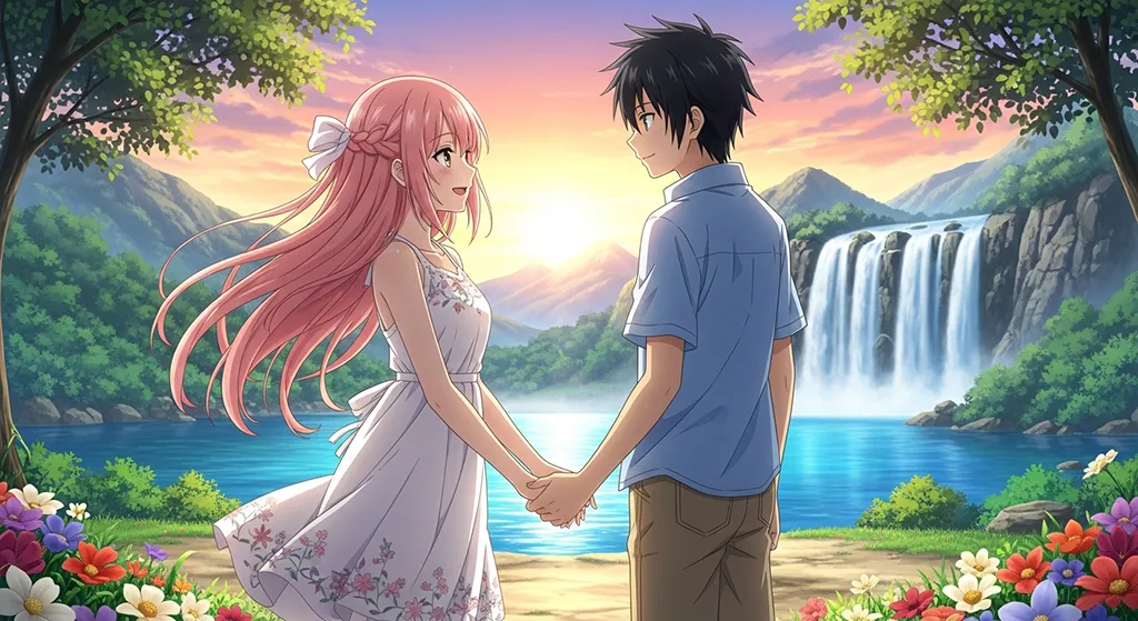 Sweet anime love wallpaper for desktop