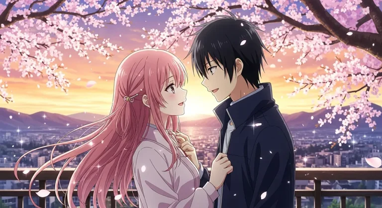 Romantic anime wallpaper for desktop screen