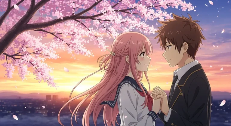 Anime couple art for PC wallpaper