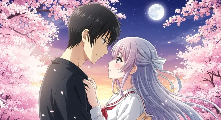 Laptop couple anime art wallpaper