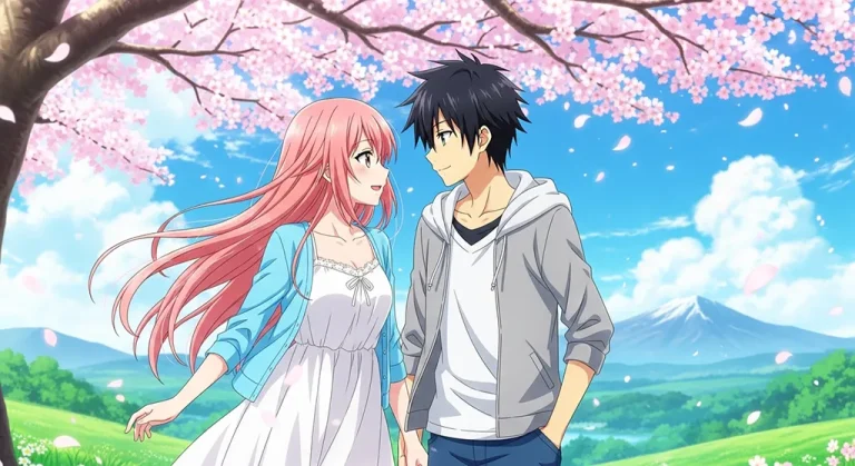 Romantic desktop wallpaper anime couple