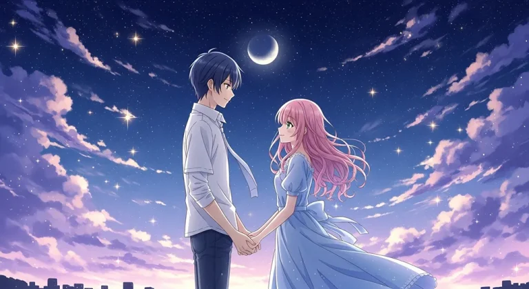 Anime couple background for desktop PC