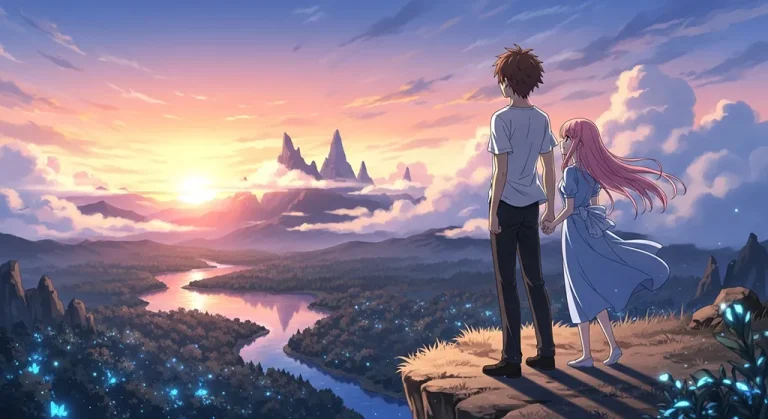 Desktop wallpaper of anime lovers