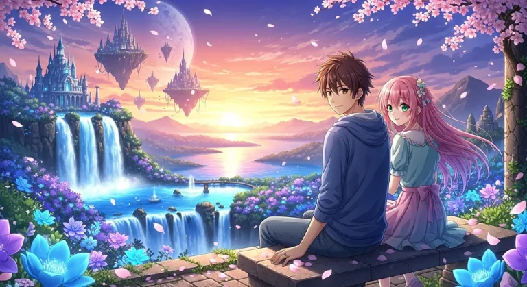 Romantic anime wallpaper for desktop PCs