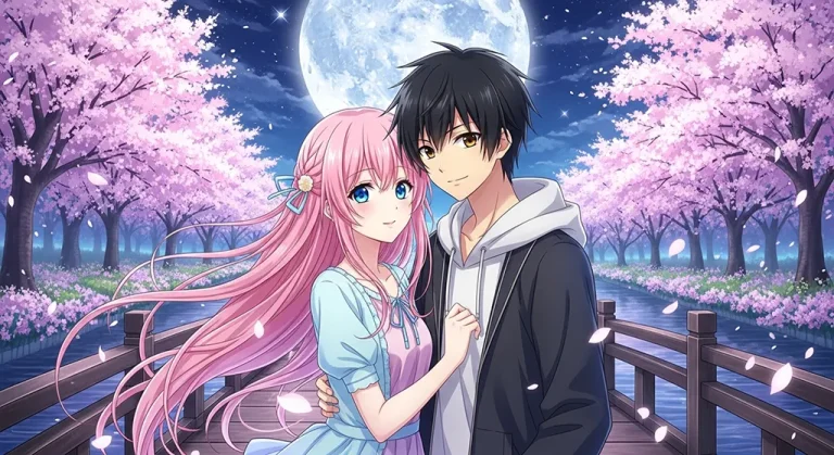 Couple wallpaper anime art for desktop PC